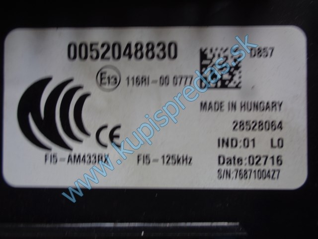 riadiaca jednotka bsi na  fiat tipo II, 0052048830
